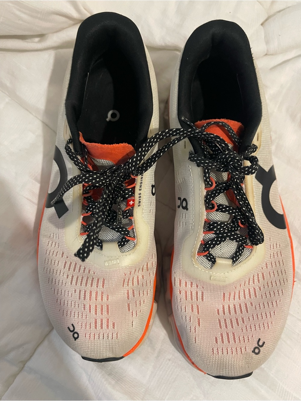 On Running Kids White & Orange Athletic Sneakers